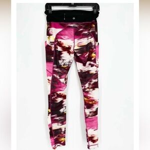 Lululemon Women's Pink Print Abstract ATHLETIC Size 4 Leggings